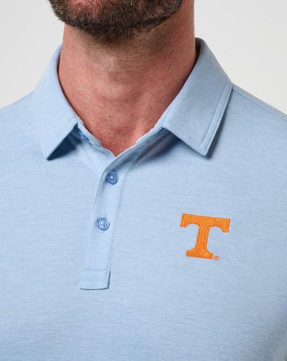 Tennessee School Pride Polo Heather Blue | Travis Mathew