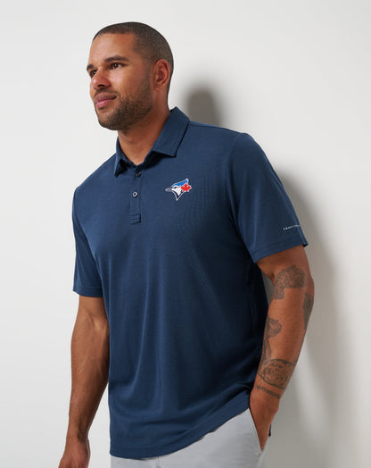 Toronto Blue Jays Playoff Pitch Polo Navy | Travis Mathew
