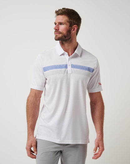 Philadelphia Phillies Top Recruit Polo White | Travis Mathew