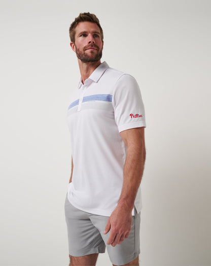 Philadelphia Phillies Top Recruit Polo White | Travis Mathew