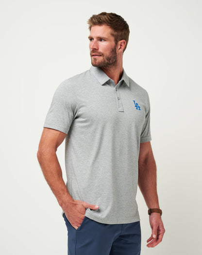 Los Angeles Dodgers The Zinna Polo Heather Grey | Travis Mathew