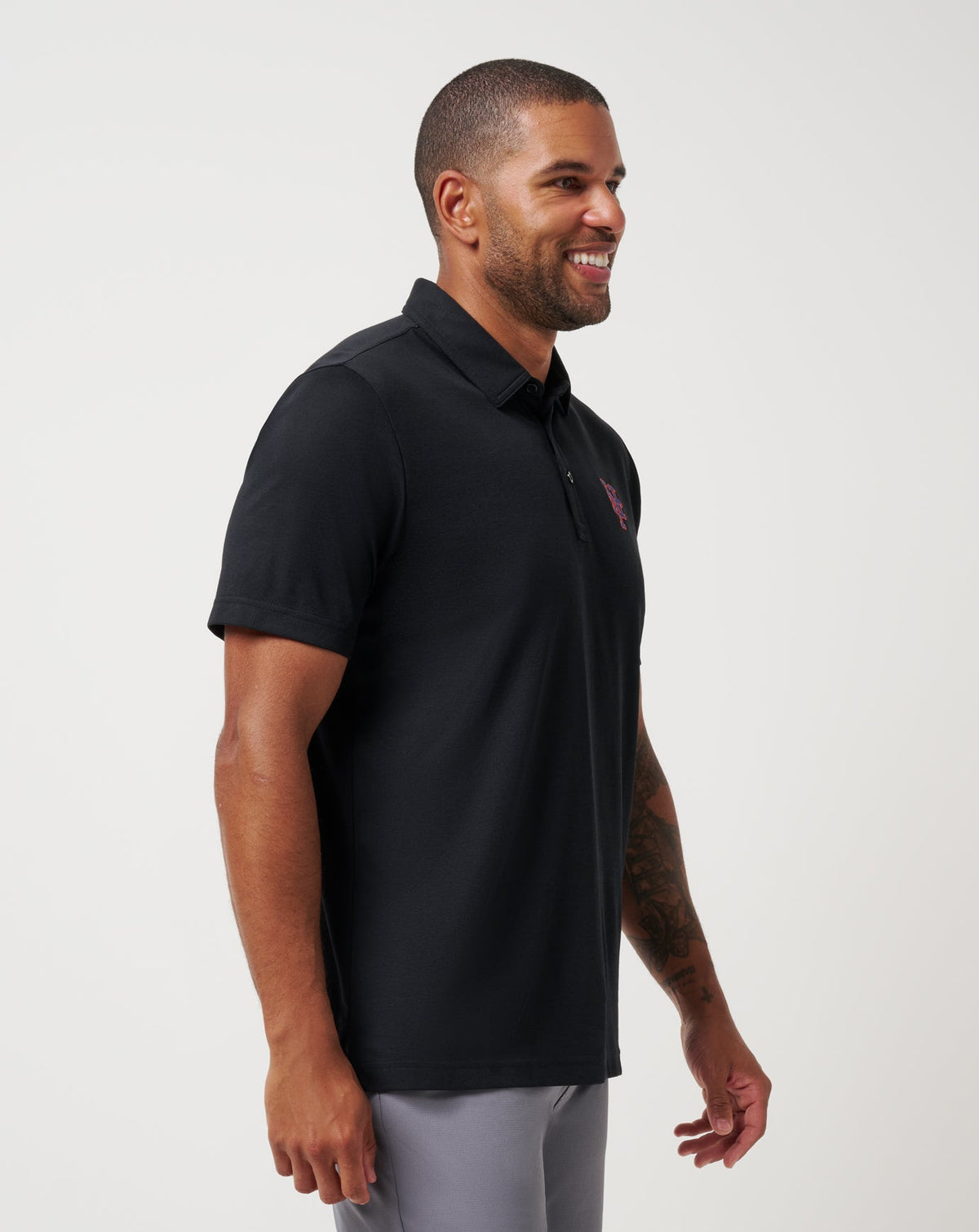 New York Mets Playoff Pitch Polo Black | Travis Mathew