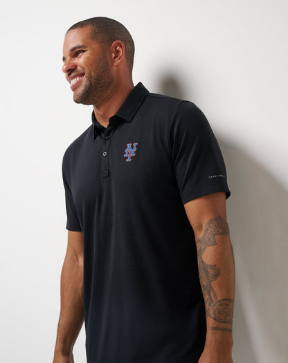 New York Mets Playoff Pitch Polo Black | Travis Mathew