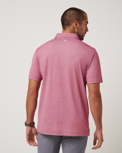 Philadelphia Phillies Playoff Pitch Polo Heather Red | Travis Mathew