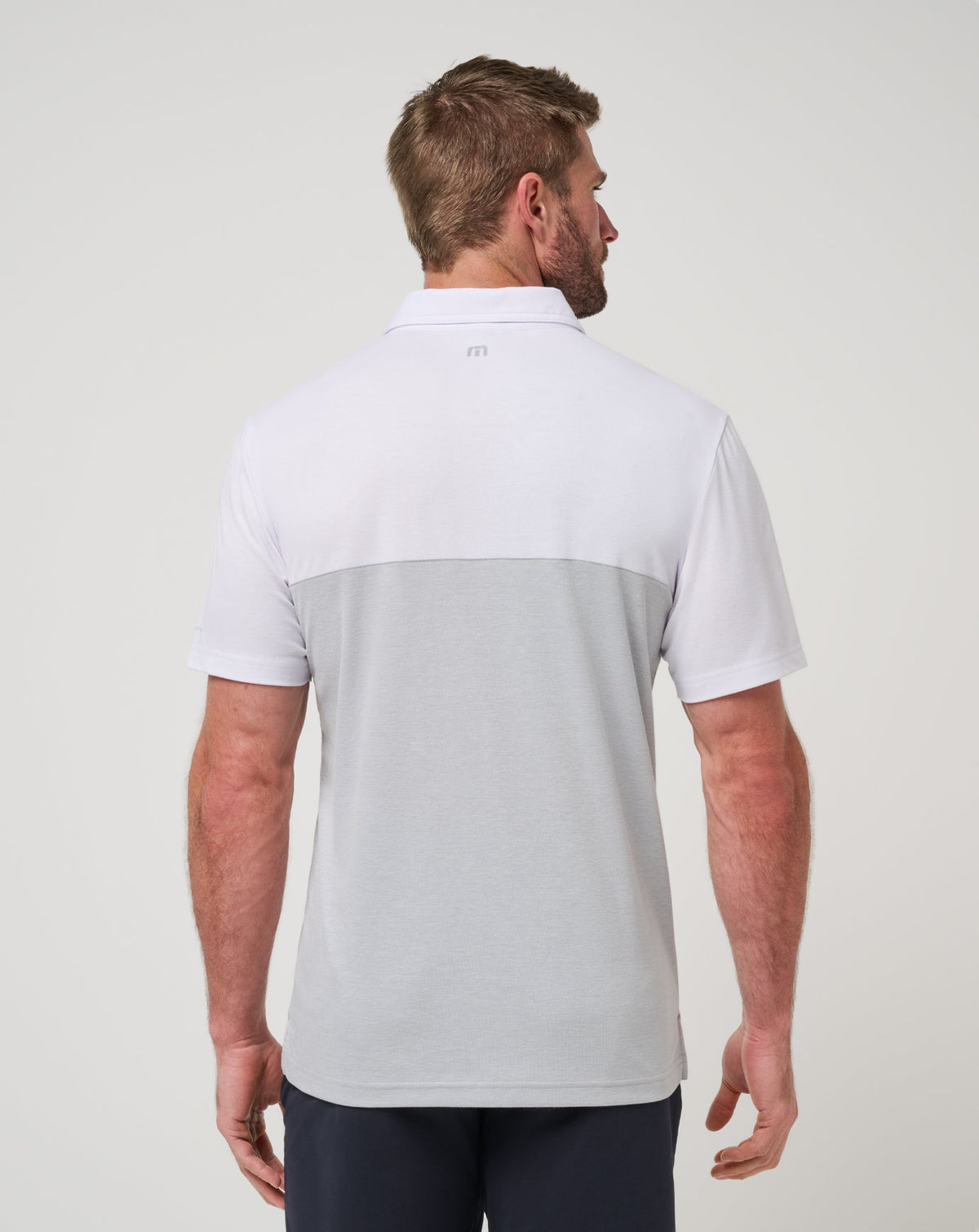 Iowa Drop Back Polo White/Heather Grey | Travis Mathew