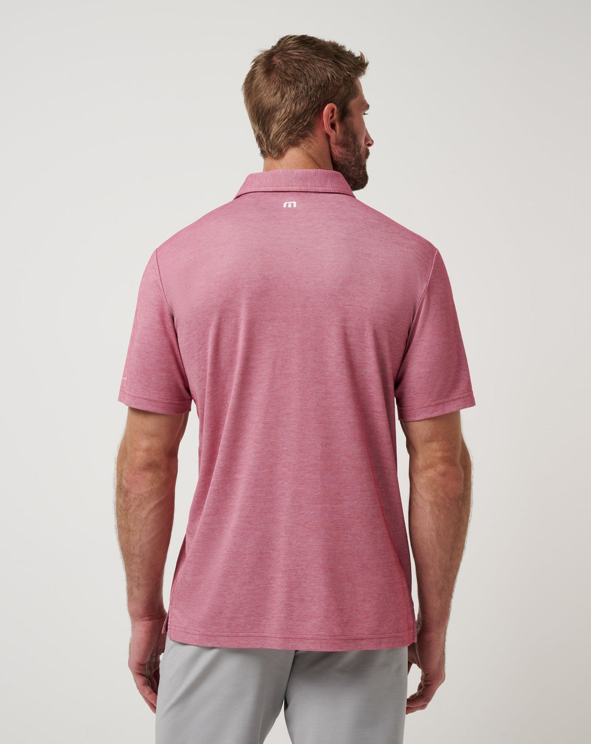 Cincinnati Reds Playoff Pitch Polo Heather Red | Travis Mathew