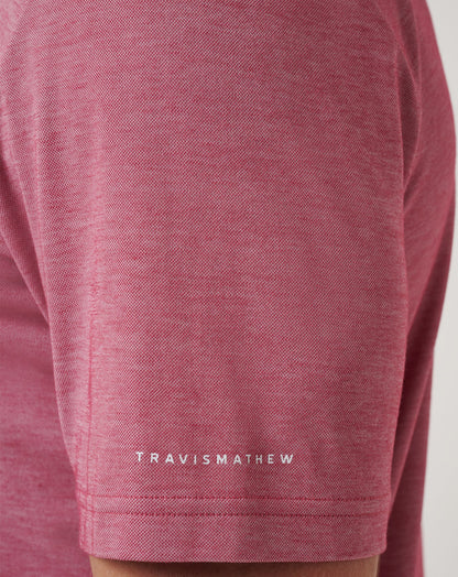 Cincinnati Reds Playoff Pitch Polo Heather Red | Travis Mathew