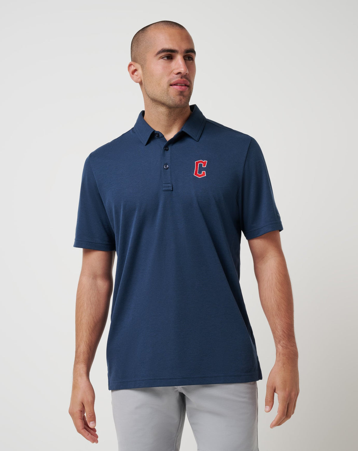 Cleveland Guardians Playoff Pitch Polo Navy | Travis Mathew