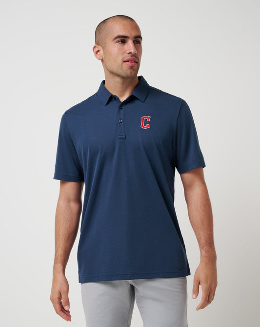 Cleveland Guardians Playoff Pitch Polo Navy | Travis Mathew