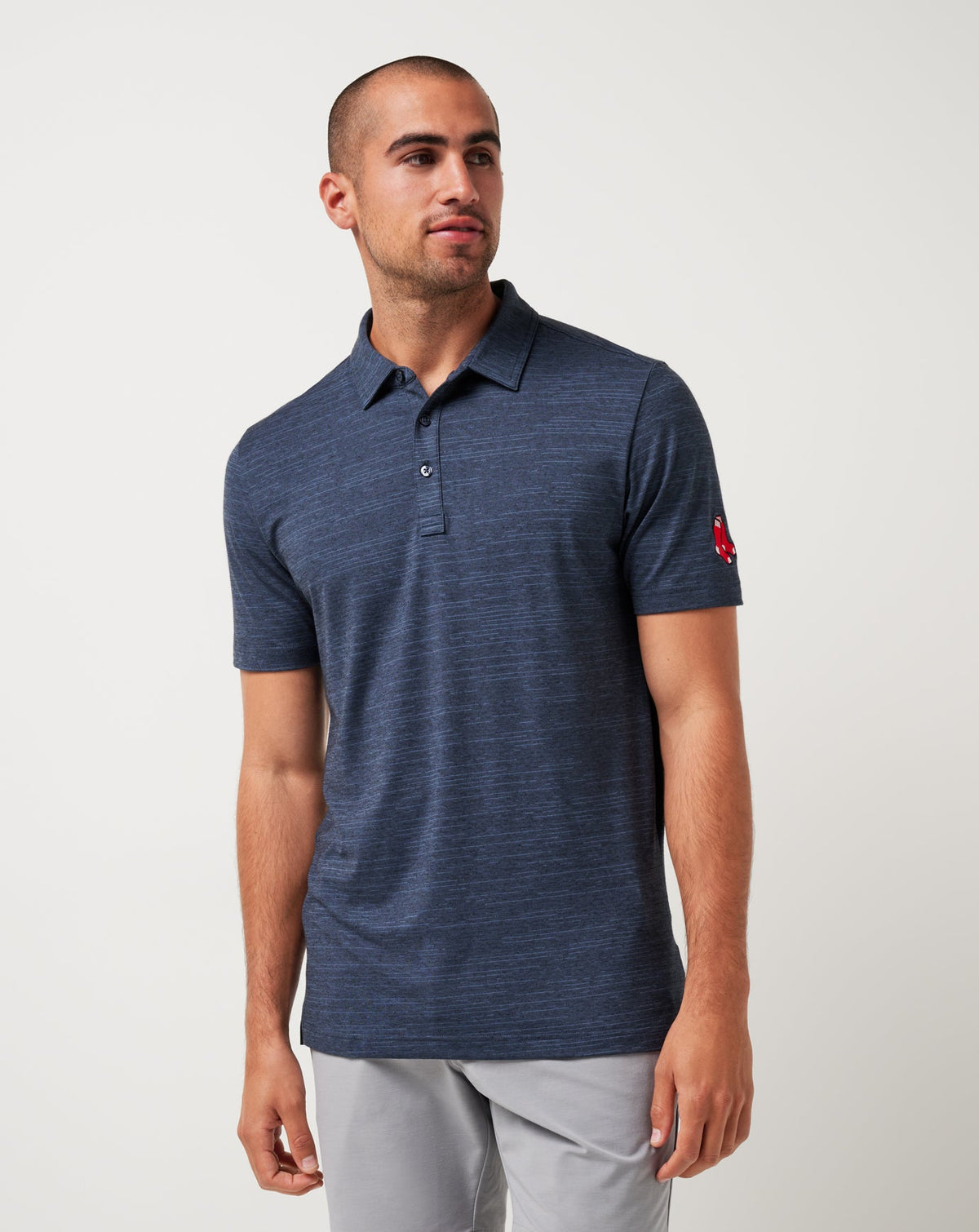 Boston Red Sox The Heater Polo Vintage Indigo/Black | Travis Mathew