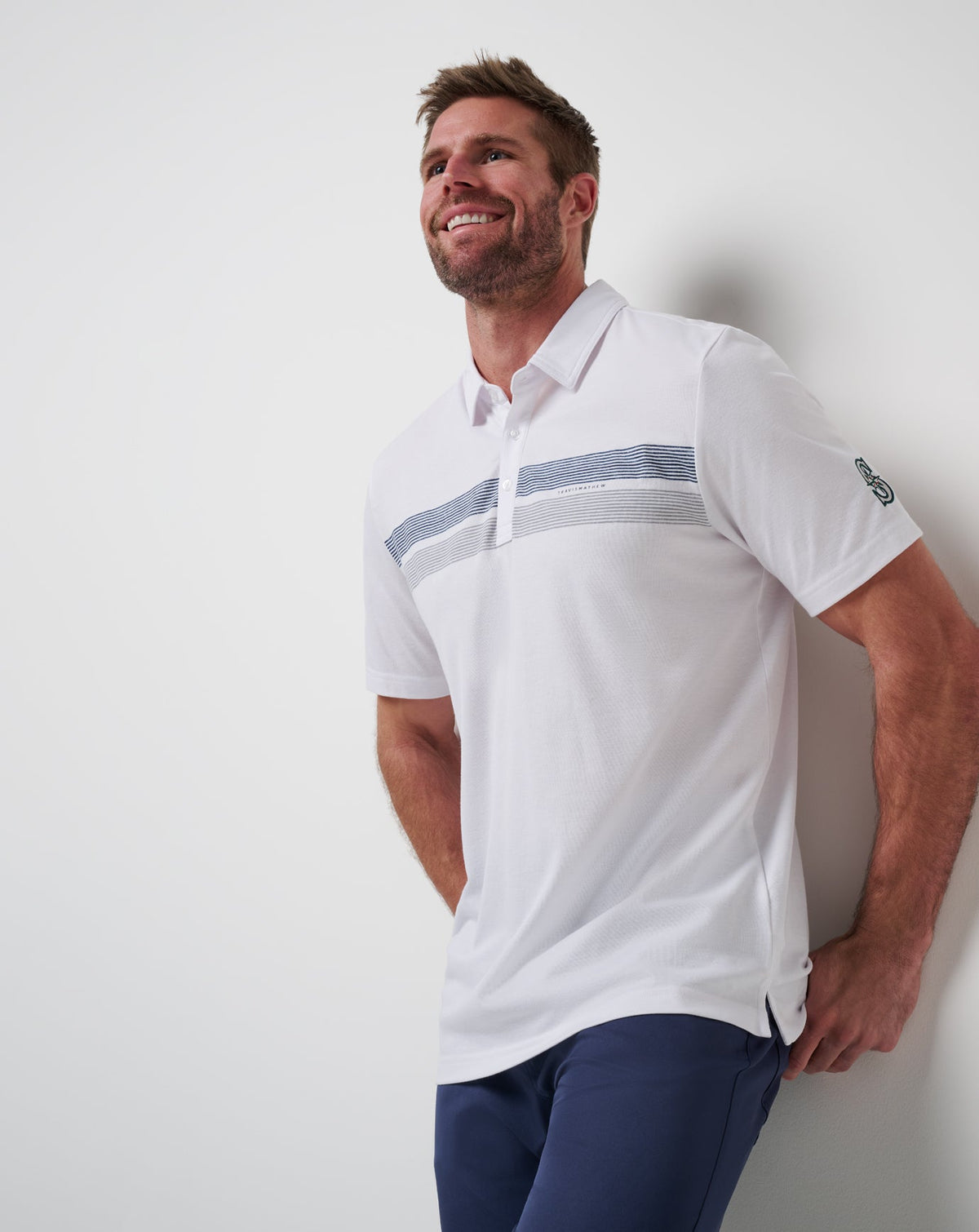 Seattle Mariners Top Recruit Polo White | Travis Mathew
