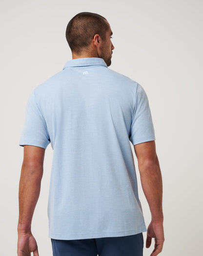 Texas Rangers Playoff Pitch Polo Heather Blue | Travis Mathew