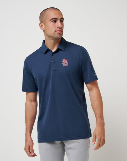 St Louis Cardinals Playoff Pitch Polo Navy | Travis Mathew
