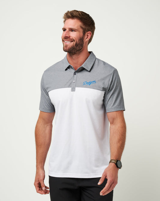 Los Angeles Dodgers The Rudds 2.0 Polo Heather Quiet Shade/White | Travis Mathew