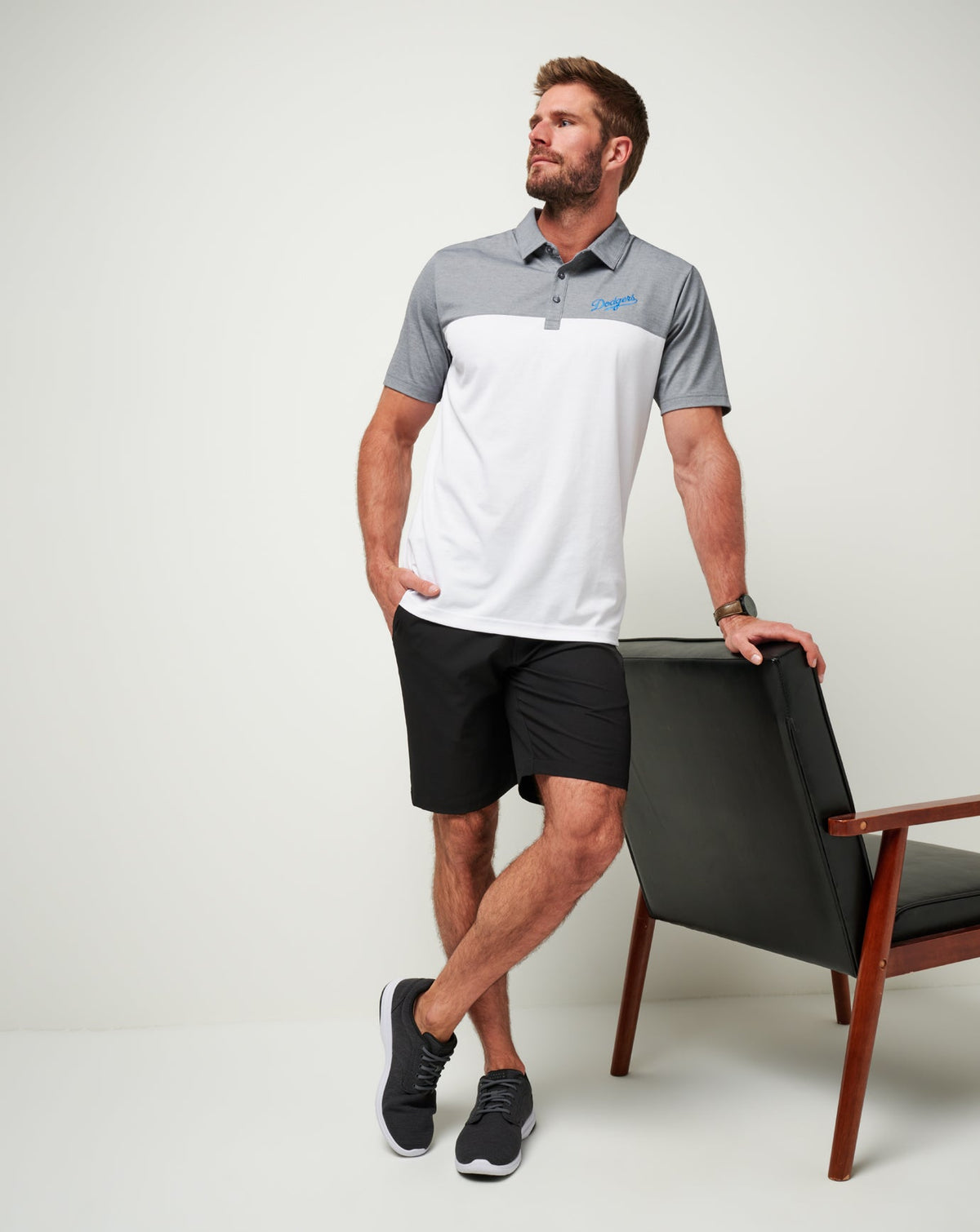 Los Angeles Dodgers The Rudds 2.0 Polo Heather Quiet Shade/White | Travis Mathew