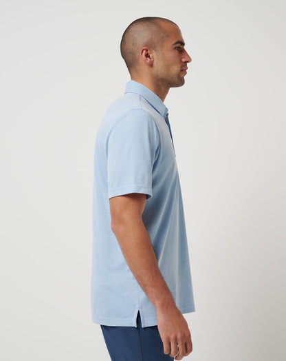 Kansas City Royals Playoff Pitch Polo Heather Blue | Travis Mathew