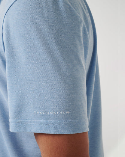 Kansas City Royals Playoff Pitch Polo Heather Blue | Travis Mathew