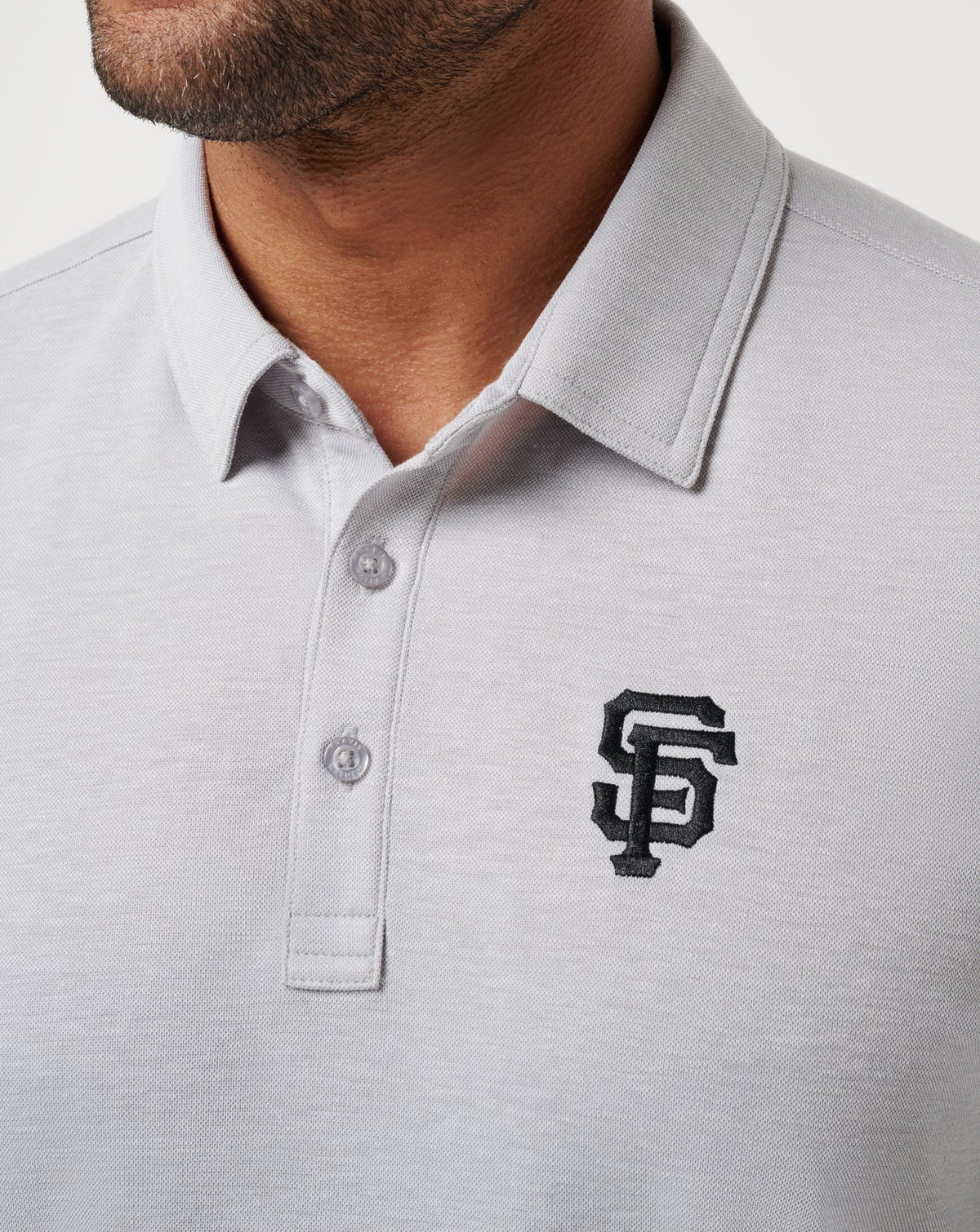 San Francisco Giants Playoff Pitch Polo Heather Grey | Travis Mathew