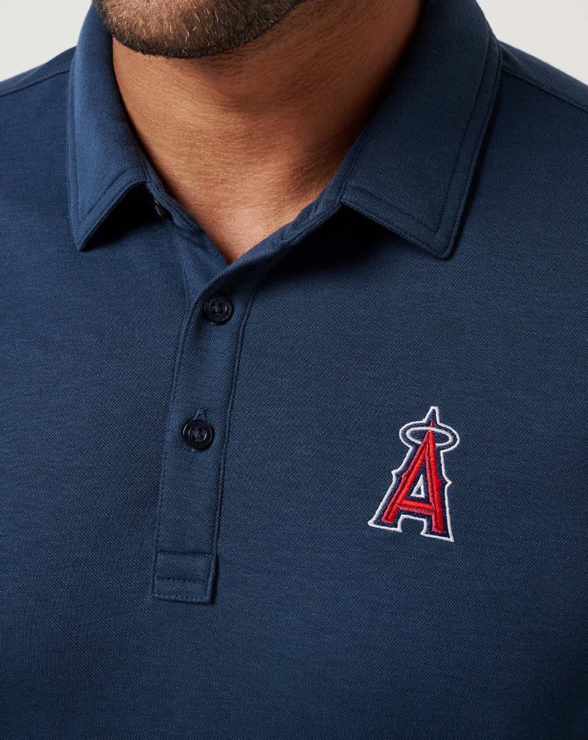 Los Angeles Angels Playoff Pitch Polo Navy | Travis Mathew