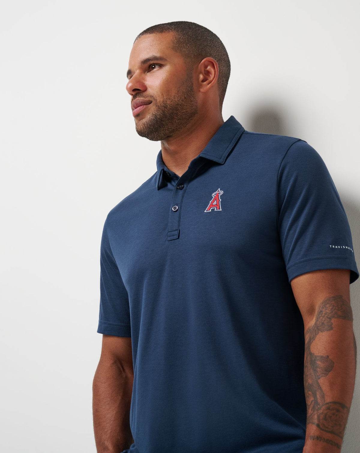 Los Angeles Angels Playoff Pitch Polo Navy | Travis Mathew