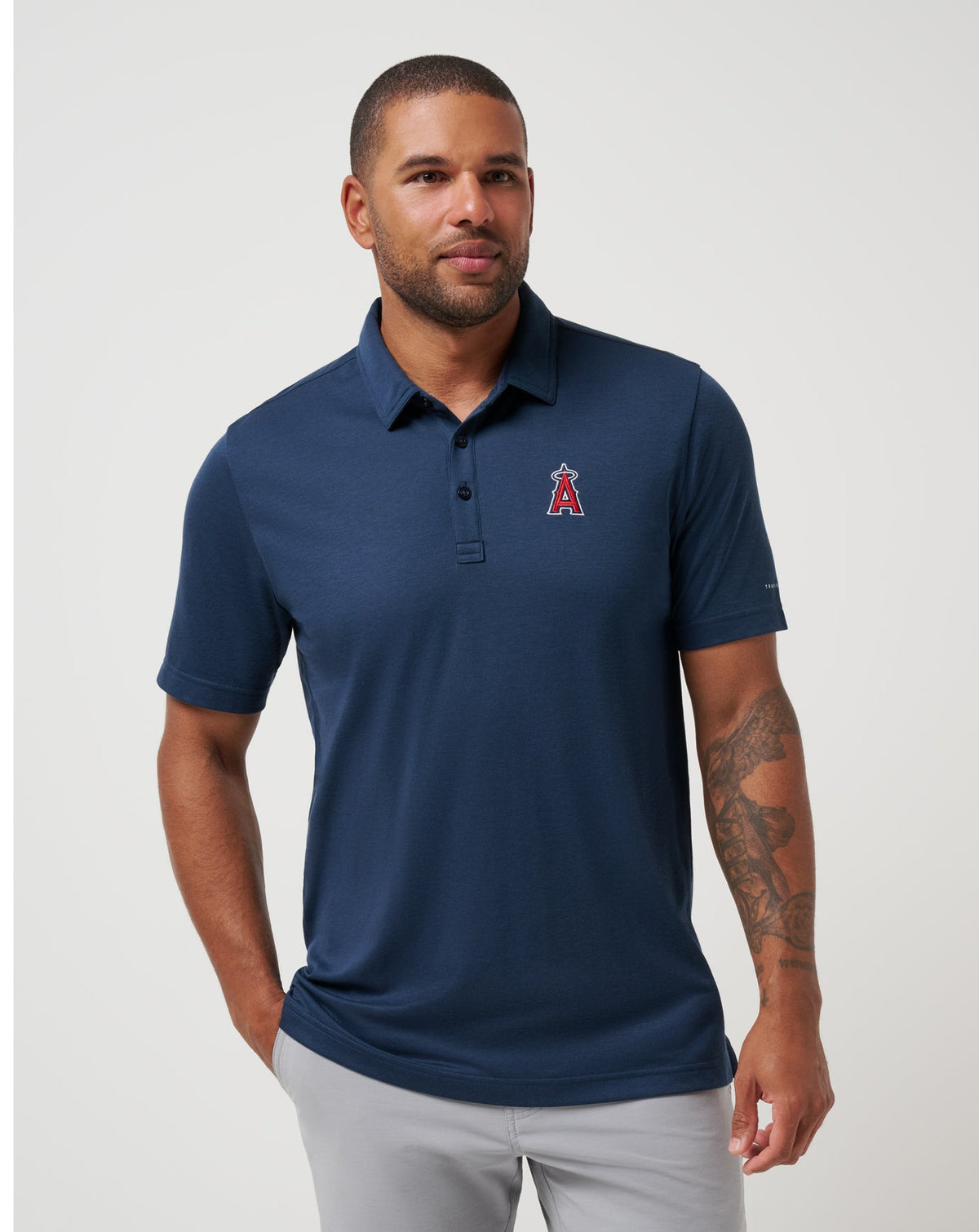 Los Angeles Angels Playoff Pitch Polo Navy | Travis Mathew