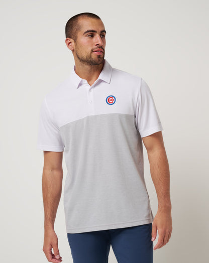 Chicago Cubs Home Run Leader Polo White/Heather Grey | Travis Mathew