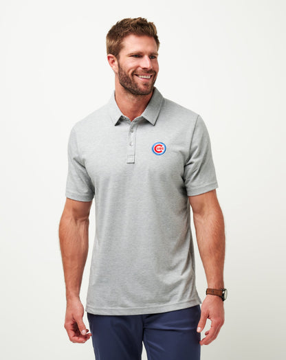 Chicago Cubs The Zinna Polo Heather Grey | Travis Mathew