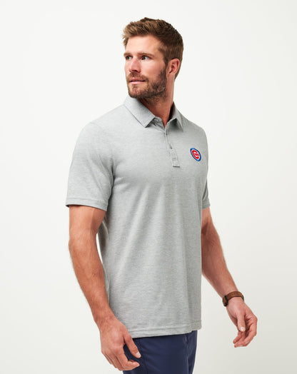 Chicago Cubs The Zinna Polo Heather Grey | Travis Mathew
