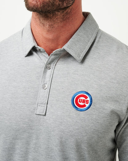 Chicago Cubs The Zinna Polo Heather Grey | Travis Mathew
