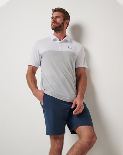 Kansas City Royals Home Run Leader Polo White/Heather Grey | Travis Mathew
