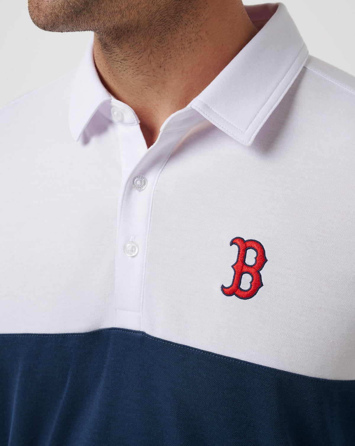 Boston Red Sox Home Run Leader Polo White/Navy | Travis Mathew