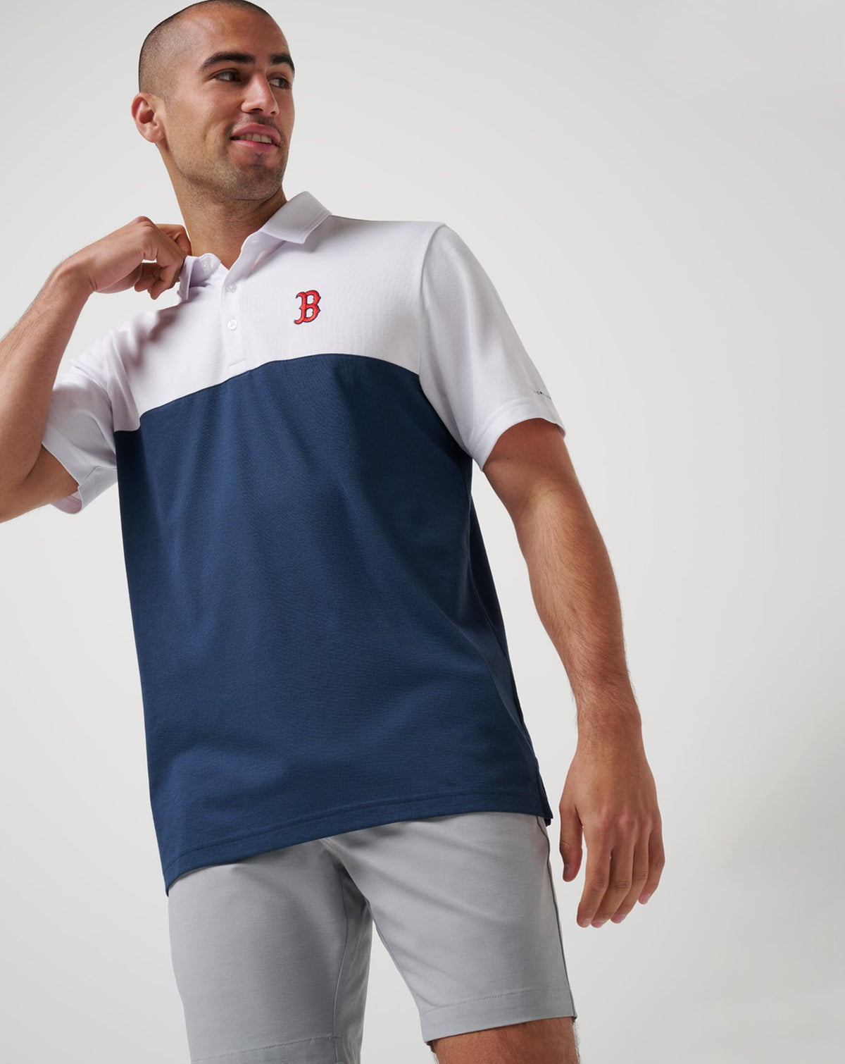 Boston Red Sox Home Run Leader Polo White/Navy | Travis Mathew