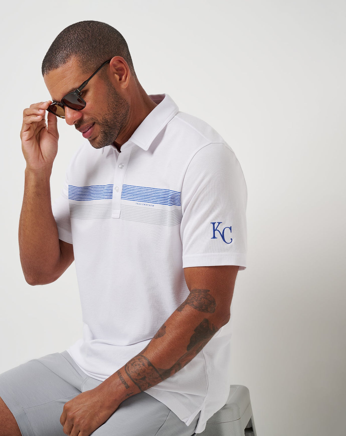 Kansas City Royals Top Recruit Polo White | Travis Mathew