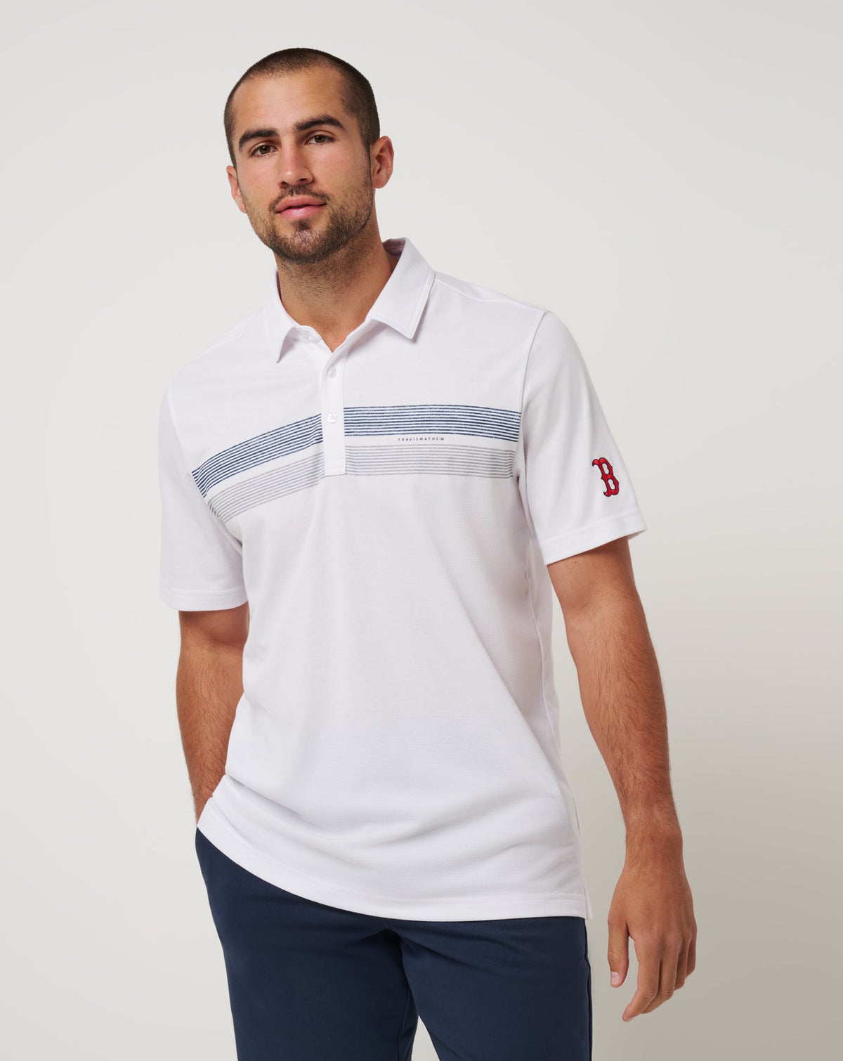 Boston Red Sox Top Recruit Polo White | Travis Mathew
