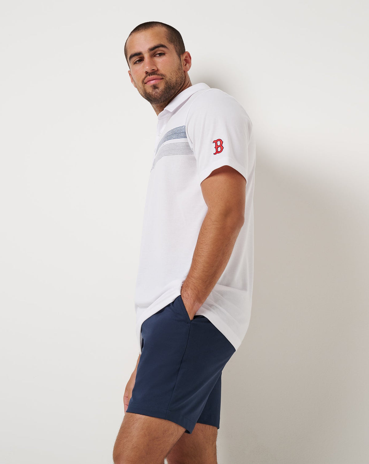 Boston Red Sox Top Recruit Polo White | Travis Mathew