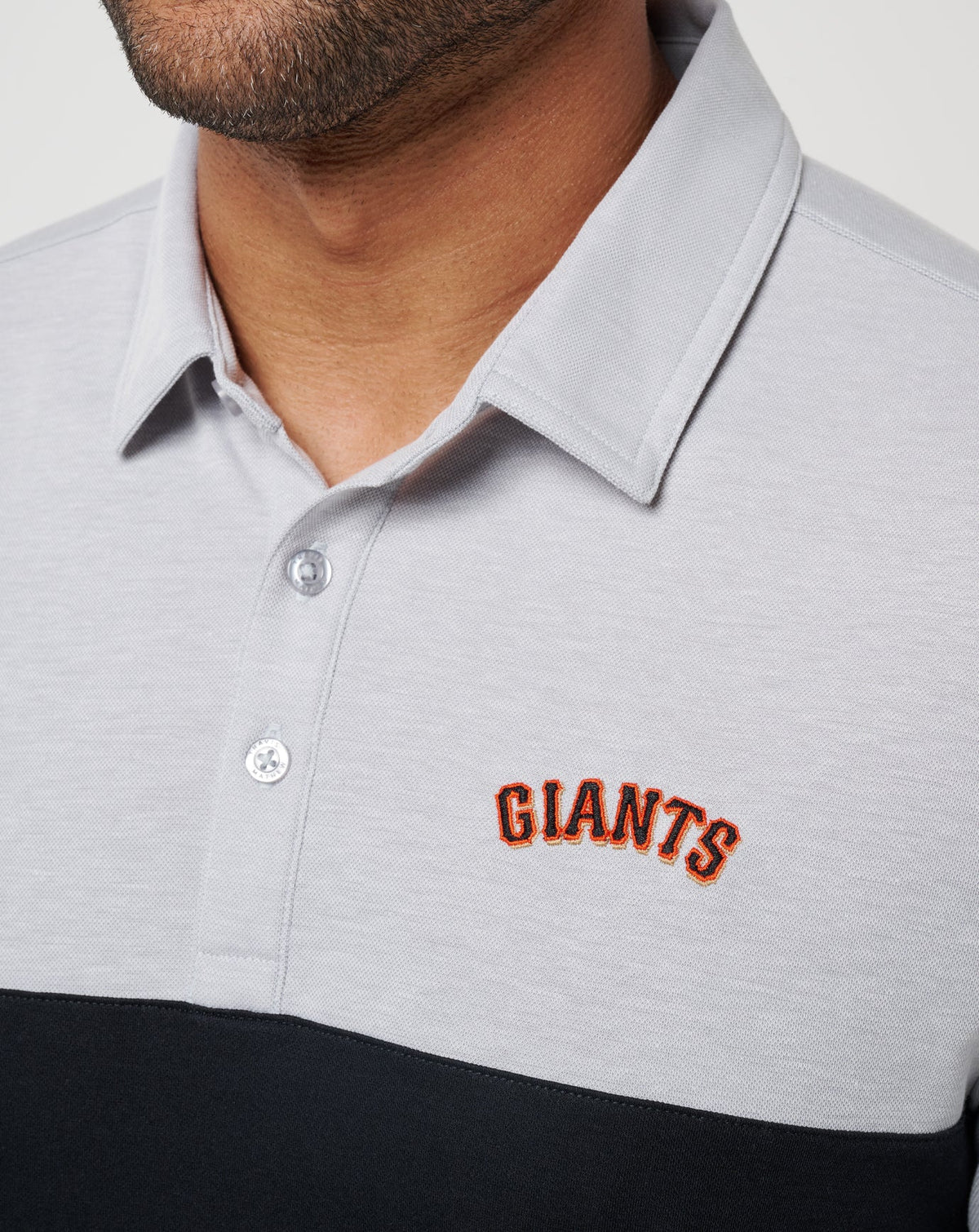 San Francisco Giants Home Run Leader Polo Heather Grey/Black | Travis Mathew