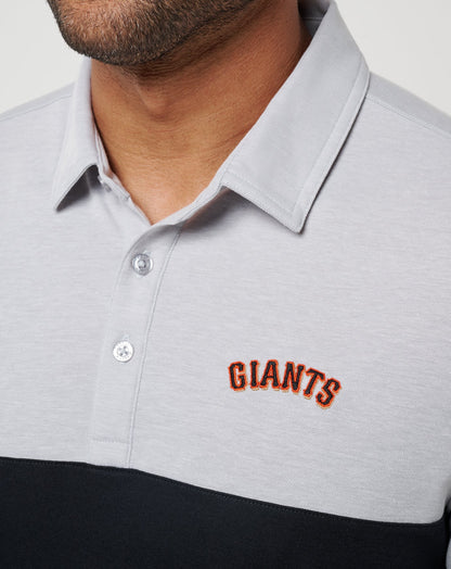San Francisco Giants Home Run Leader Polo Heather Grey/Black | Travis Mathew