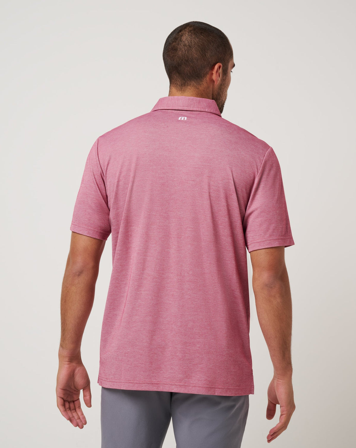 Atlanta Braves Playoff Pitch Polo Heather Red | Travis Mathew