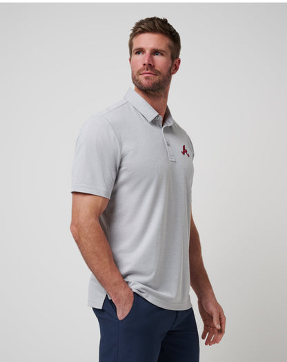 Atlanta Braves Playoff Pitch Polo Heather Grey | Travis Mathew