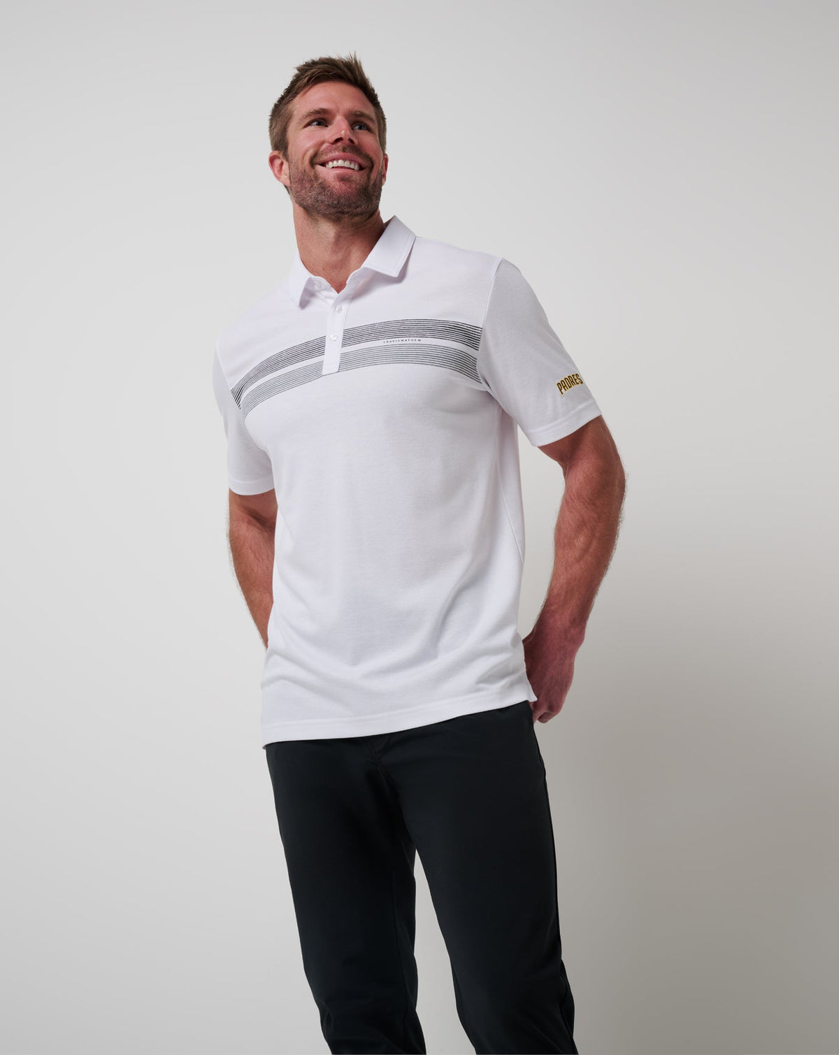 San Diego Padres Top Recruit Polo White | Travis Mathew