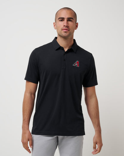 Arizona Diamondbacks Playoff Pitch Polo Black | Travis Mathew