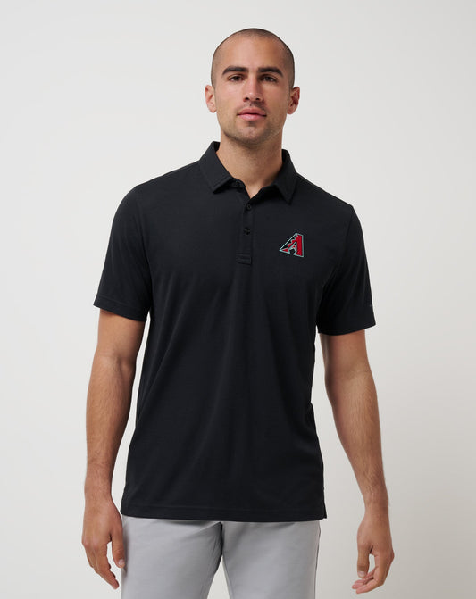 Arizona Diamondbacks Playoff Pitch Polo Black | Travis Mathew