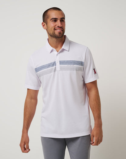 Los Angeles Angels Top Recruit Polo White | Travis Mathew
