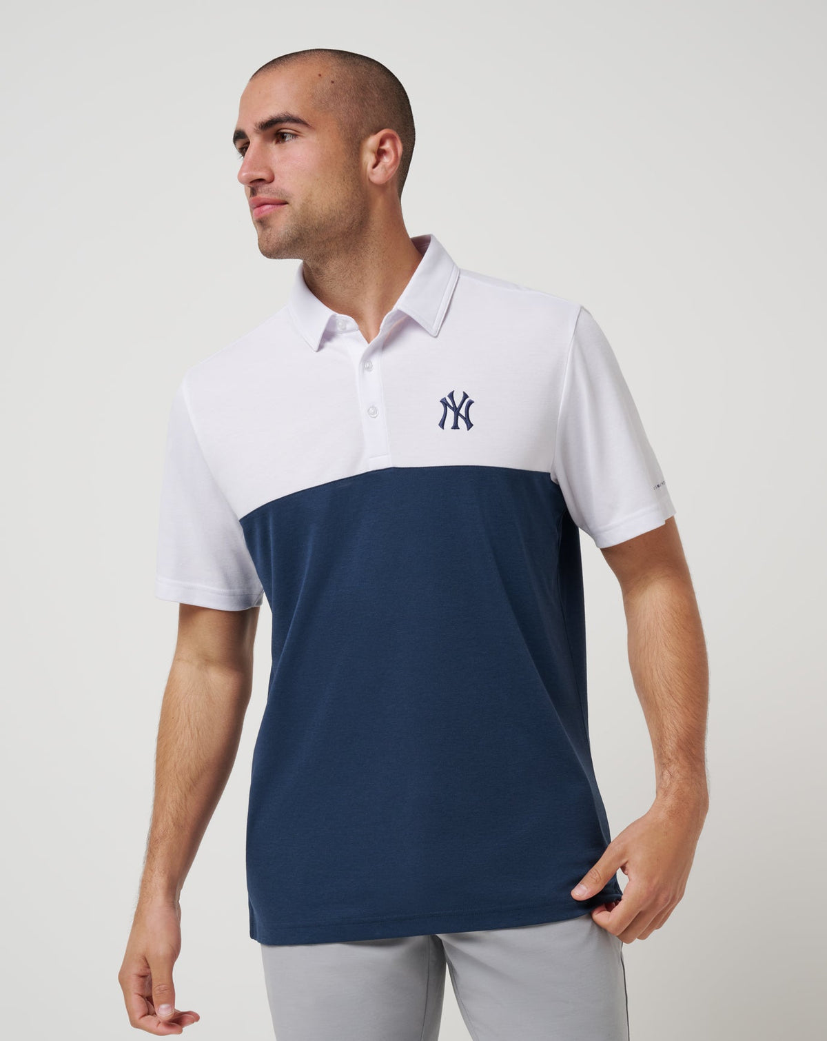 New York Yankees Home Run Leader Polo White/Navy | Travis Mathew