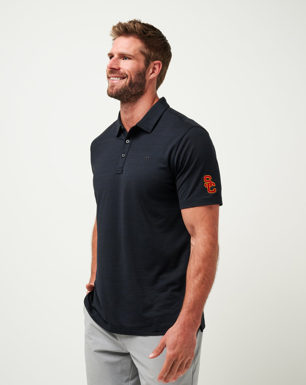 USC The Heater Polo Black | Travis Mathew