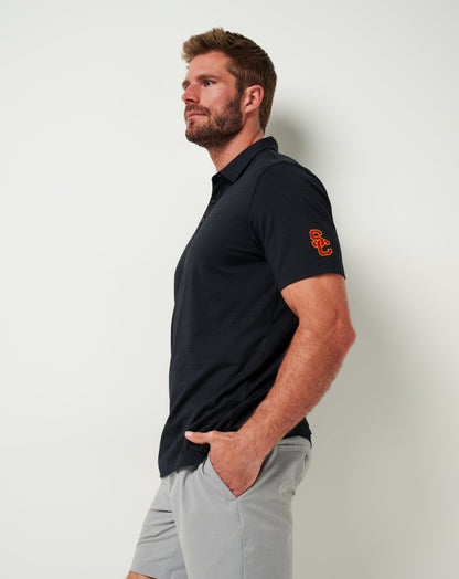 USC The Heater Polo Black | Travis Mathew