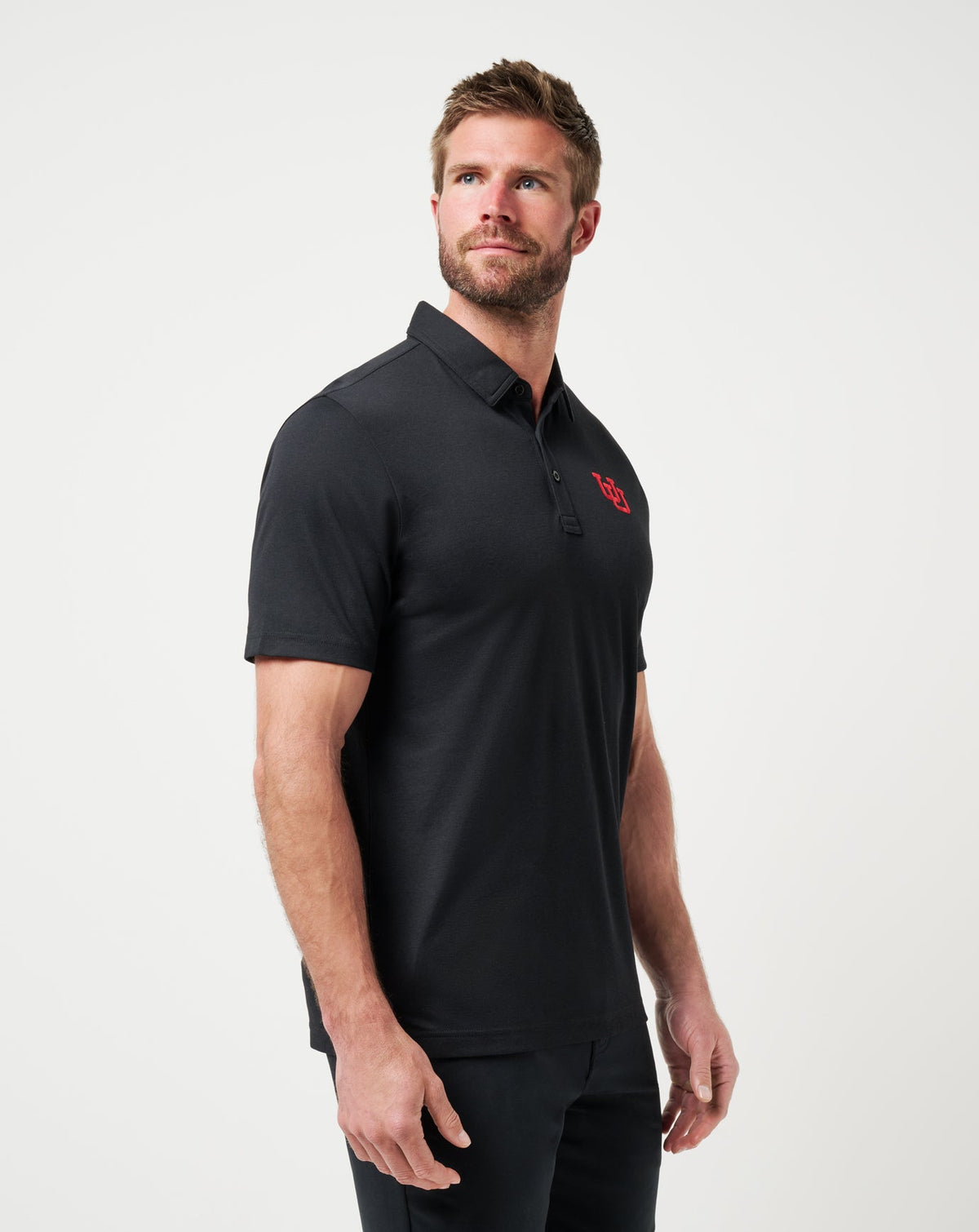 Utah School Pride Polo Black | Travis Mathew