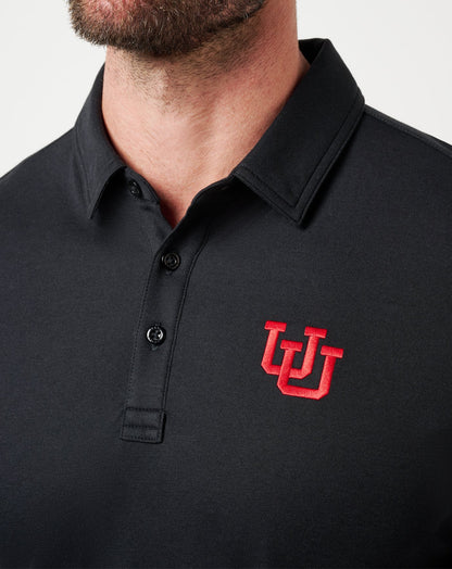Utah School Pride Polo Black | Travis Mathew