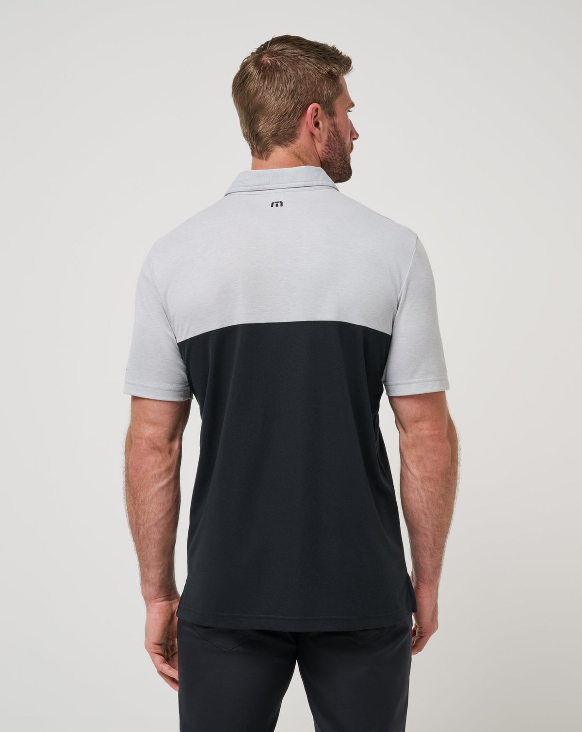 Florida Drop Back Polo Heather Grey/Black | Travis Mathew