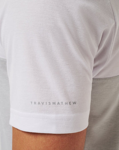Alabama Drop Back Polo White/Heather Grey | Travis Mathew